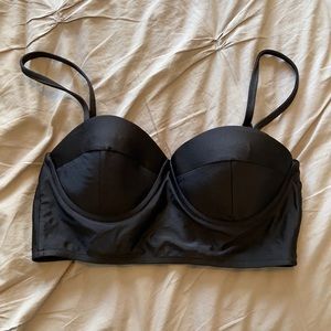 Albion Fit black bandeau bikini top xs